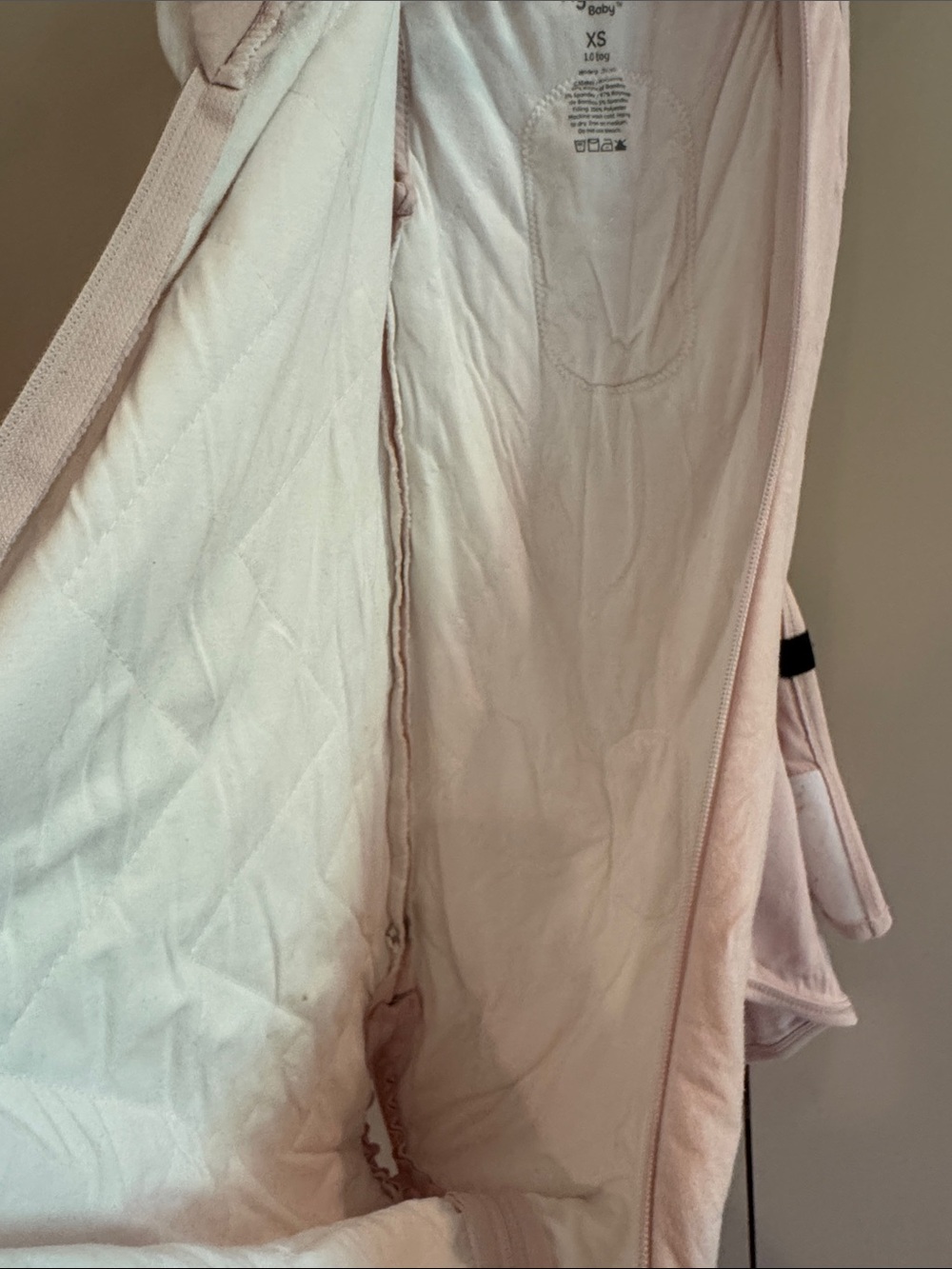 Kyte BABY Light Pink Sleep Sack Swaddle Dual Zipper & Removable Band XS 1.0 tog - Picture 6 of 8